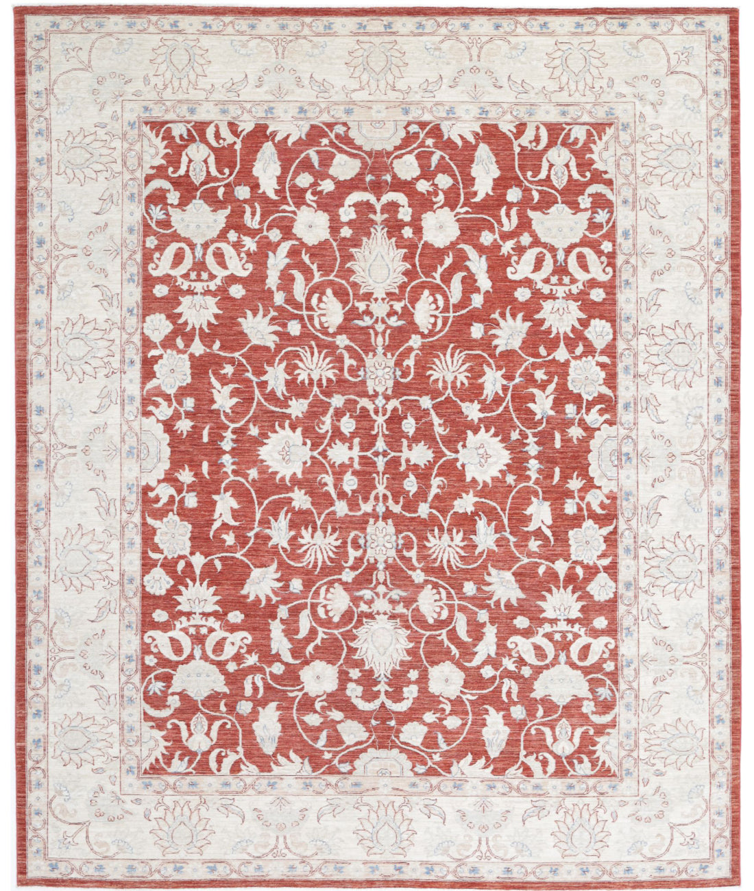 Ziegler 7'11'' X 9'8'' Hand-Knotted Wool Rug 7'11'' x 9'8'' (238 X 290) / Red / Ivory