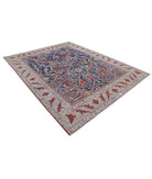 Ziegler 7'6'' X 9'4'' Hand-Knotted Wool Rug 7'6'' x 9'4'' (225 X 280) / Blue / Grey