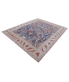 Ziegler 7'6'' X 9'4'' Hand-Knotted Wool Rug 7'6'' x 9'4'' (225 X 280) / Blue / Grey