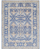 Ziegler 7'10'' X 9'9'' Hand-Knotted Wool Rug 7'10'' x 9'9'' (235 X 293) / Blue / Ivory