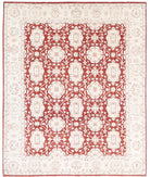 Ziegler 7'11'' X 9'9'' Hand-Knotted Wool Rug 7'11'' x 9'9'' (238 X 293) / Rust / Ivory