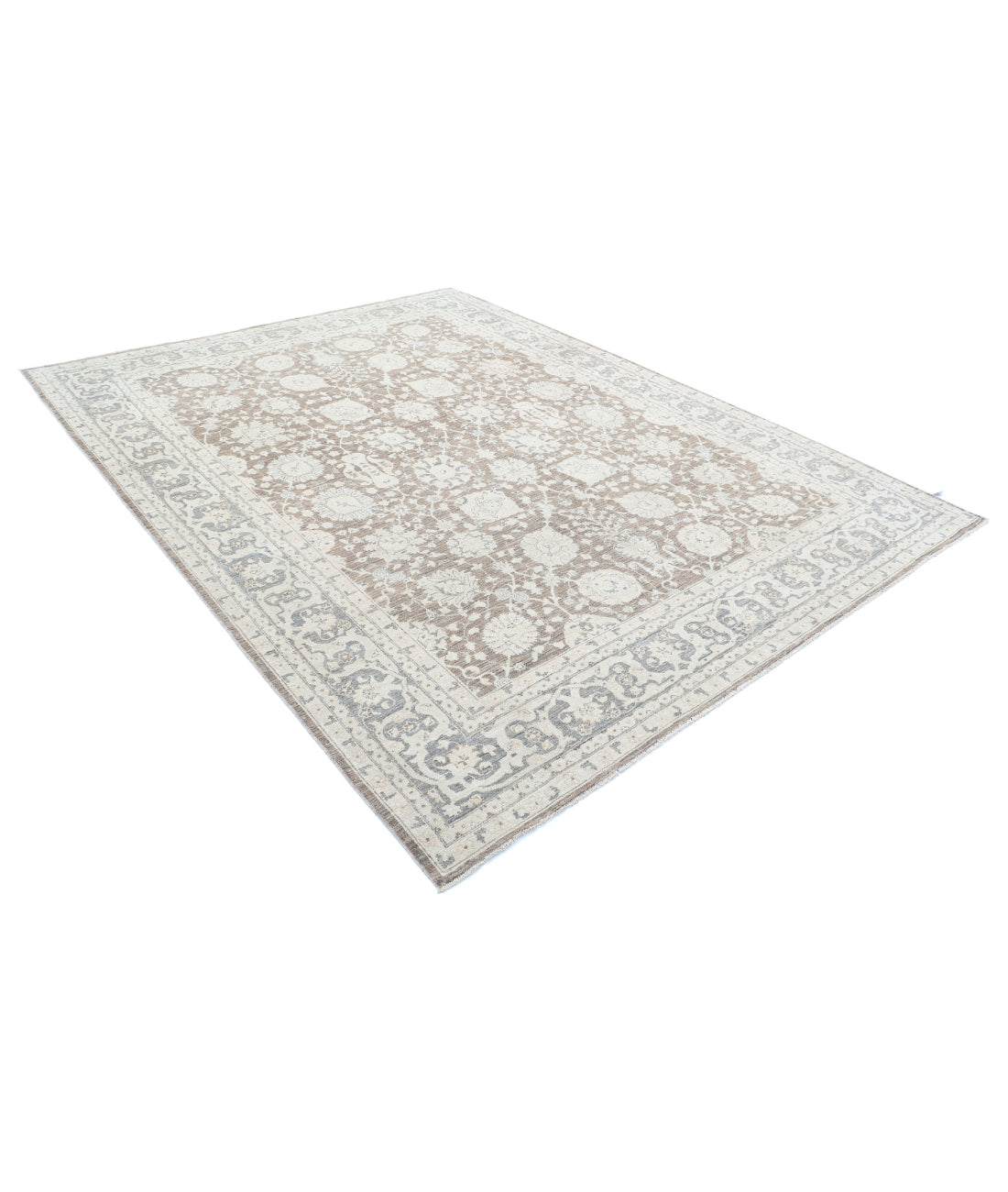 Ziegler 7'9'' X 10'0'' Hand-Knotted Wool Rug 7'9'' x 10'0'' (233 X 300) / Taupe / Grey