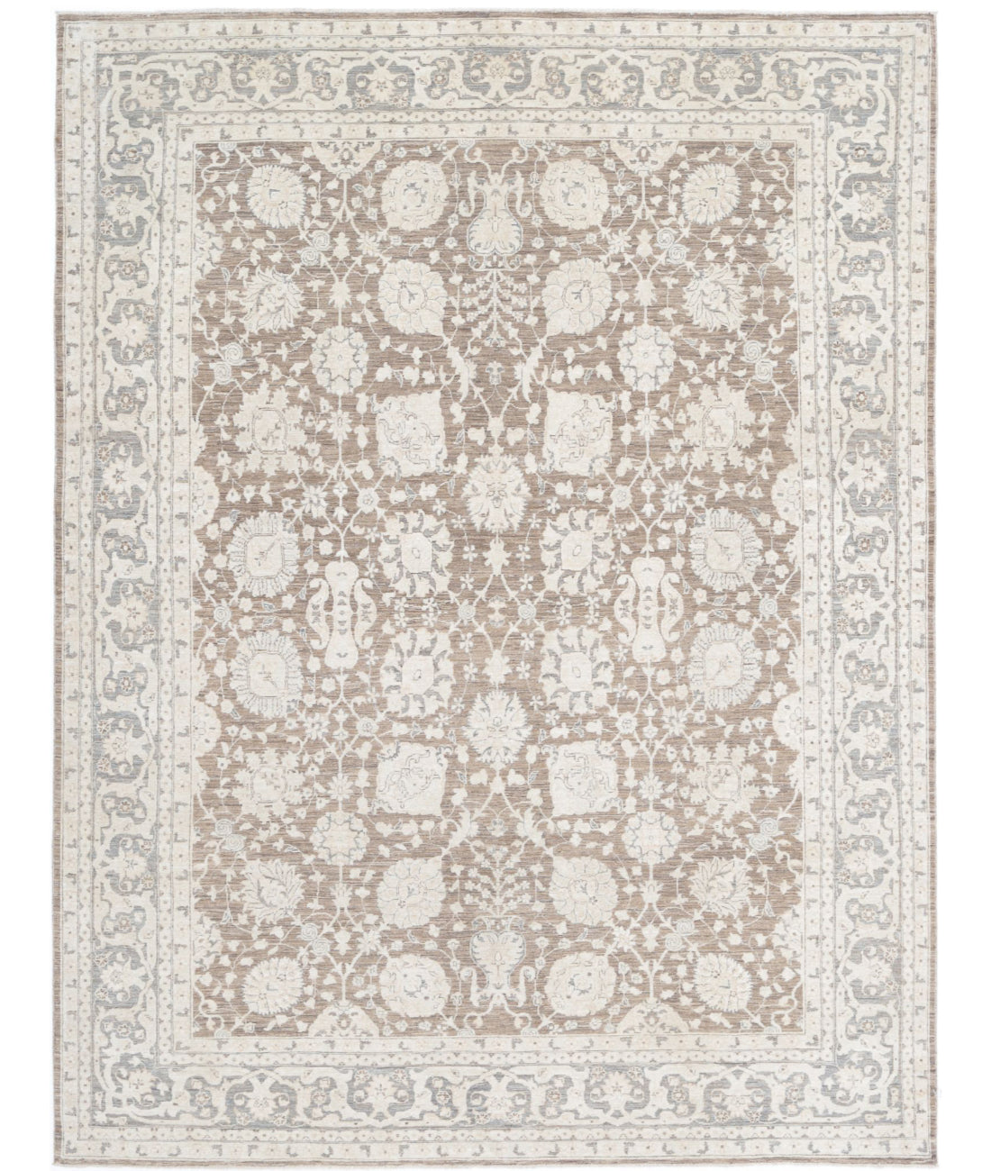 Ziegler 7'9'' X 10'0'' Hand-Knotted Wool Rug 7'9'' x 10'0'' (233 X 300) / Taupe / Grey