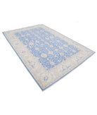 Ziegler 6'7'' X 9'6'' Hand-Knotted Wool Rug 6'7'' x 9'6'' (198 X 285) / Blue / Ivory