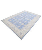 Ziegler 6'7'' X 9'6'' Hand-Knotted Wool Rug 6'7'' x 9'6'' (198 X 285) / Blue / Ivory