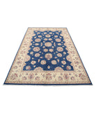 Ziegler 5'5'' X 7'11'' Hand-Knotted Wool Rug 5'5'' x 7'11'' (163 X 238) / Blue / Ivory