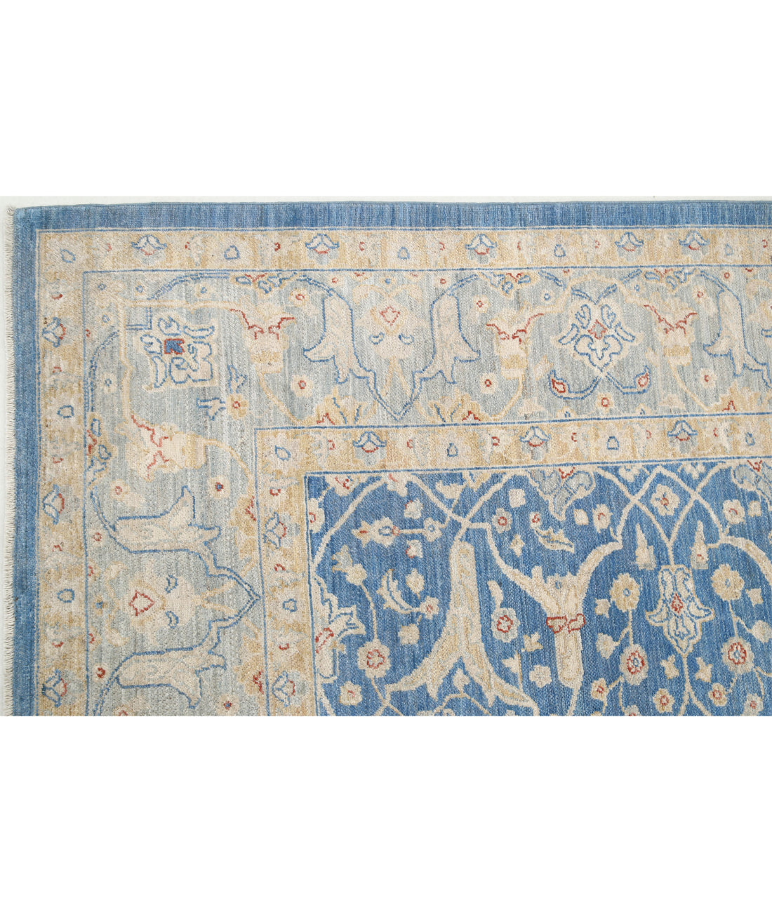 Ziegler 7'7'' X 9'3'' Hand-Knotted Wool Rug 7'7'' x 9'3'' (228 X 278) / Blue / Blue