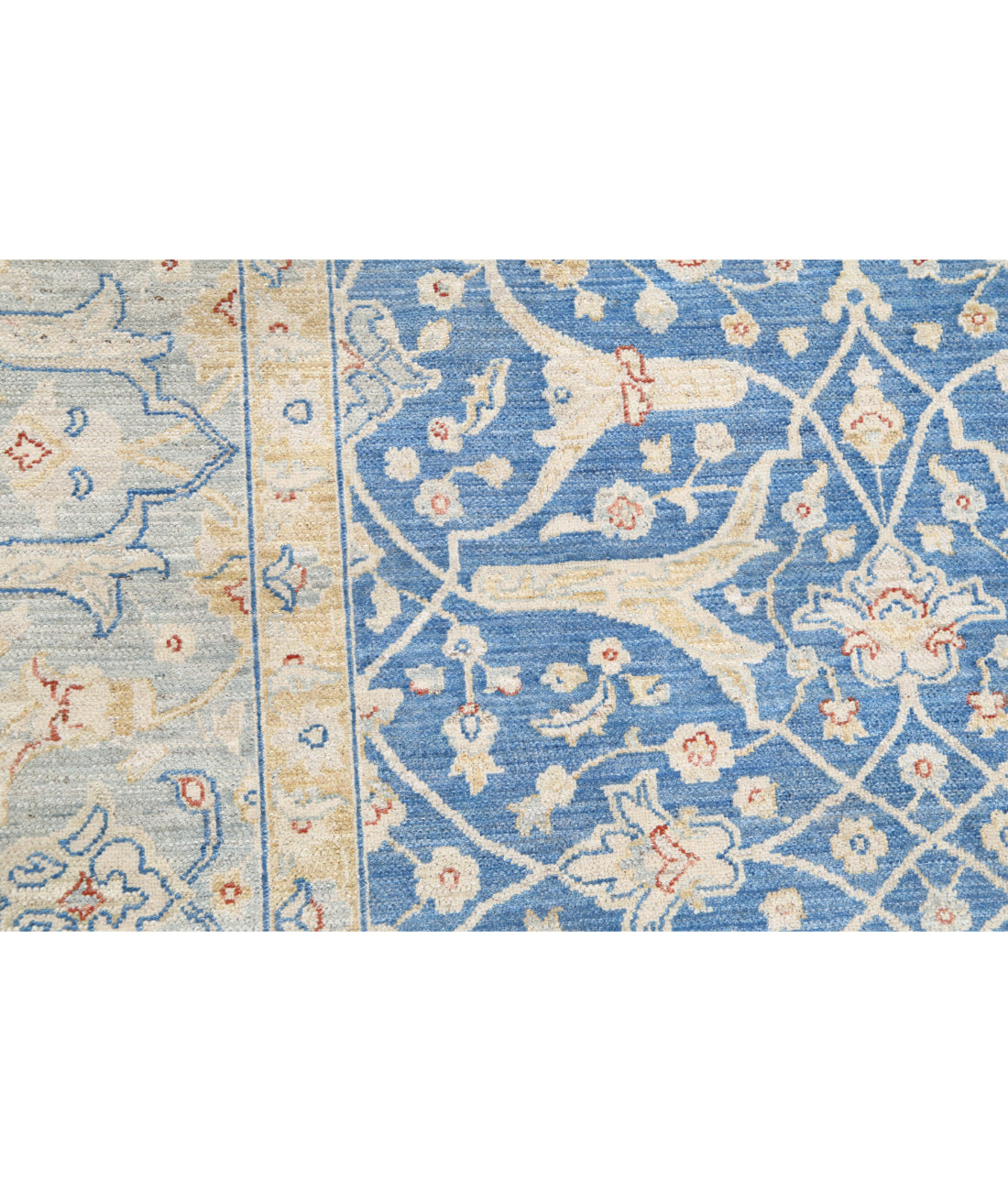 Ziegler 7'7'' X 9'3'' Hand-Knotted Wool Rug 7'7'' x 9'3'' (228 X 278) / Blue / Blue