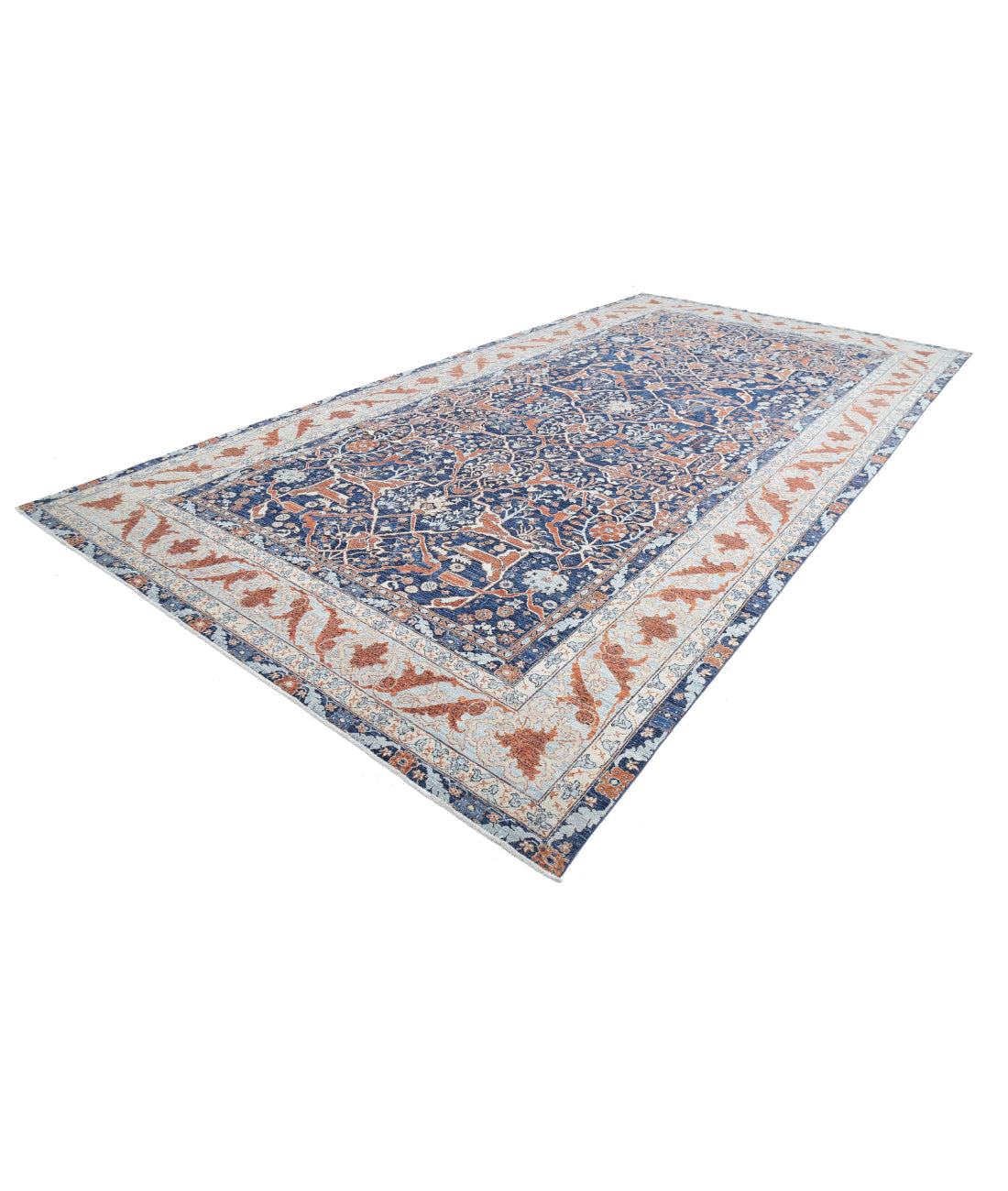 Ziegler 9'6'' X 18'8'' Hand-Knotted Wool Rug 9'6'' x 18'8'' (285 X 560) / Blue / Blue
