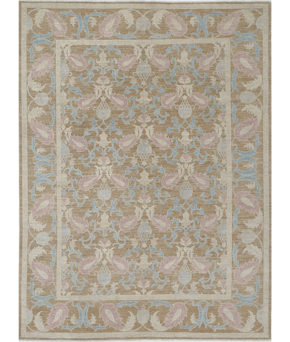 Ziegler 8'9'' X 11'9'' Hand-Knotted Wool Rug 8'9'' x 11'9'' (263 X 353) / Brown / Blue