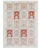 Bakhtiari 5'5'' X 7'6'' Hand-Knotted Wool Rug 5'5'' x 7'6'' (163 X 225) / Ivory / Red