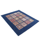 Bakhtiari 5'0'' X 6'0'' Hand-Knotted Wool Rug 5'0'' x 6'0'' (150 X 180) / Blue / Red