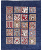 Bakhtiari 5'0'' X 6'0'' Hand-Knotted Wool Rug 5'0'' x 6'0'' (150 X 180) / Blue / Red