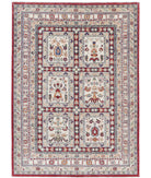 Bakhtiari 4'6'' X 6'4'' Hand-Knotted Wool Rug 4'6'' x 6'4'' (135 X 190) / Red / Ivory