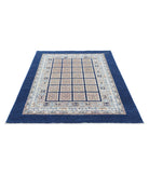 Bakhtiari 4'10'' X 6'3'' Hand-Knotted Wool Rug 4'10'' x 6'3'' (145 X 188) / Blue / Grey