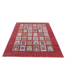 Bakhtiari 4'9'' X 6'7'' Hand-Knotted Wool Rug 4'9'' x 6'7'' (143 X 198) / Red / Ivory