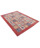 Bakhtiari 5'7'' X 8'2'' Hand-Knotted Wool Rug 5'7'' x 8'2'' (168 X 245) / Red / Ivory