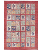 Bakhtiari 5'7'' X 8'2'' Hand-Knotted Wool Rug 5'7'' x 8'2'' (168 X 245) / Red / Ivory