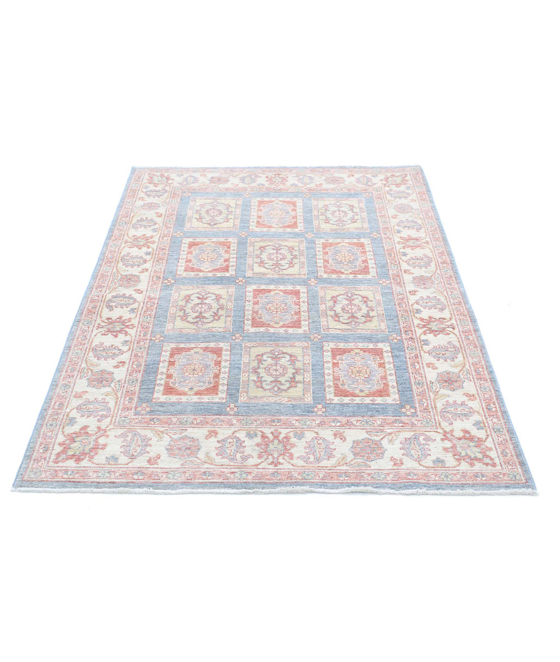 Bakhtiari 4'0'' X 5'11'' Hand-Knotted Wool Rug 4'0'' x 5'11'' (120 X 178) / Grey / Ivory