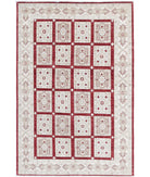 Bakhtiari 4'0'' X 6'0'' Hand-Knotted Wool Rug 4'0'' x 6'0'' (120 X 180) / Red / Ivory