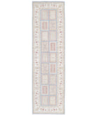 Bakhtiari 2'8'' X 9'10'' Hand-Knotted Wool Rug 2'8'' x 9'10'' (80 X 295) / Blue / Ivory