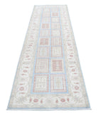 Bakhtiari 2'9'' X 10'3'' Hand-Knotted Wool Rug 2'9'' x 10'3'' (83 X 308) / Blue / Ivory