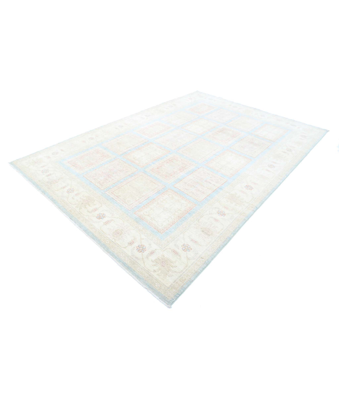 Bakhtiari 6'8'' X 9'10'' Hand-Knotted Wool Rug 6'8'' x 9'10'' (200 X 295) / Blue / Ivory