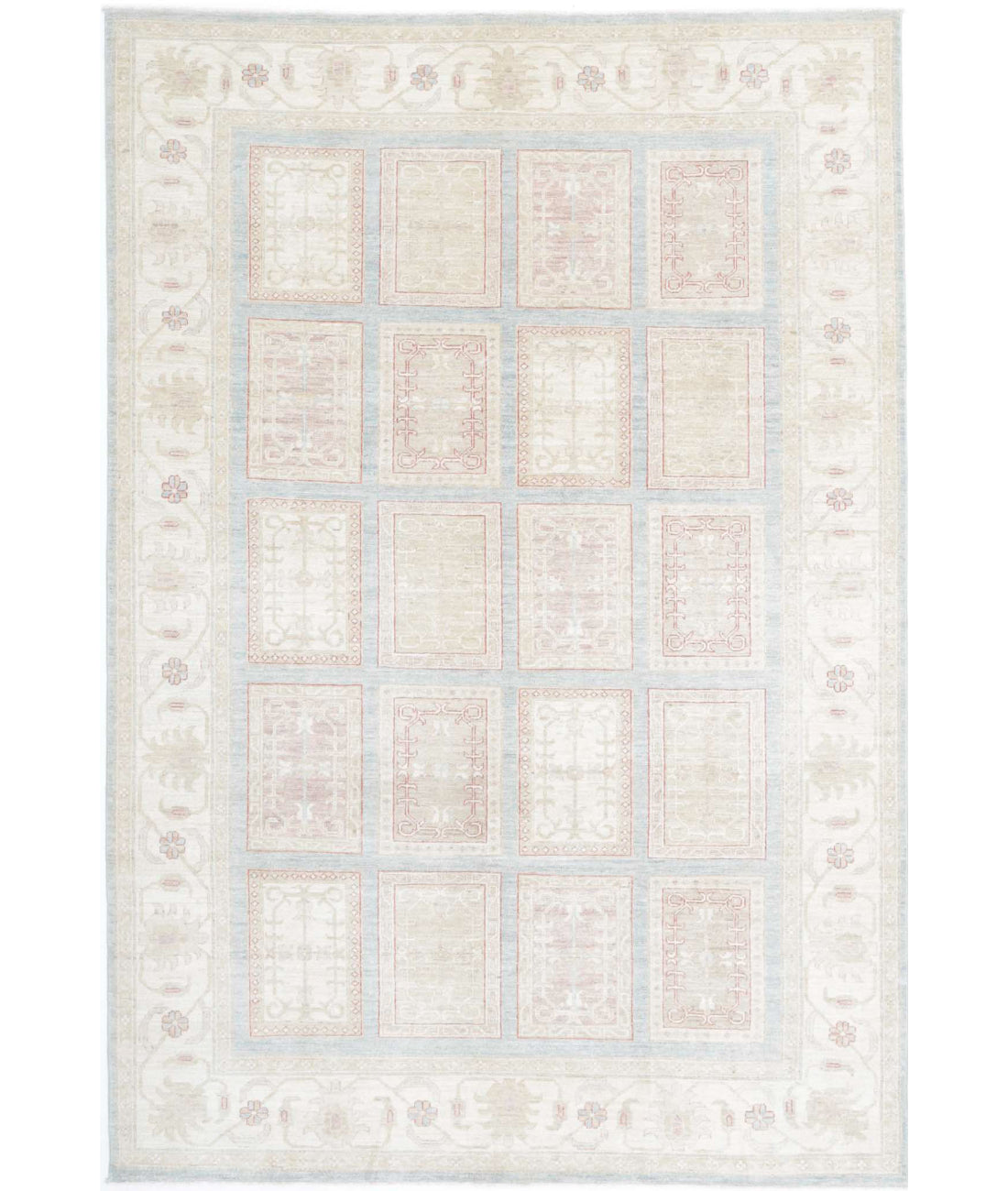 Bakhtiari 6'8'' X 9'10'' Hand-Knotted Wool Rug 6'8'' x 9'10'' (200 X 295) / Blue / Ivory