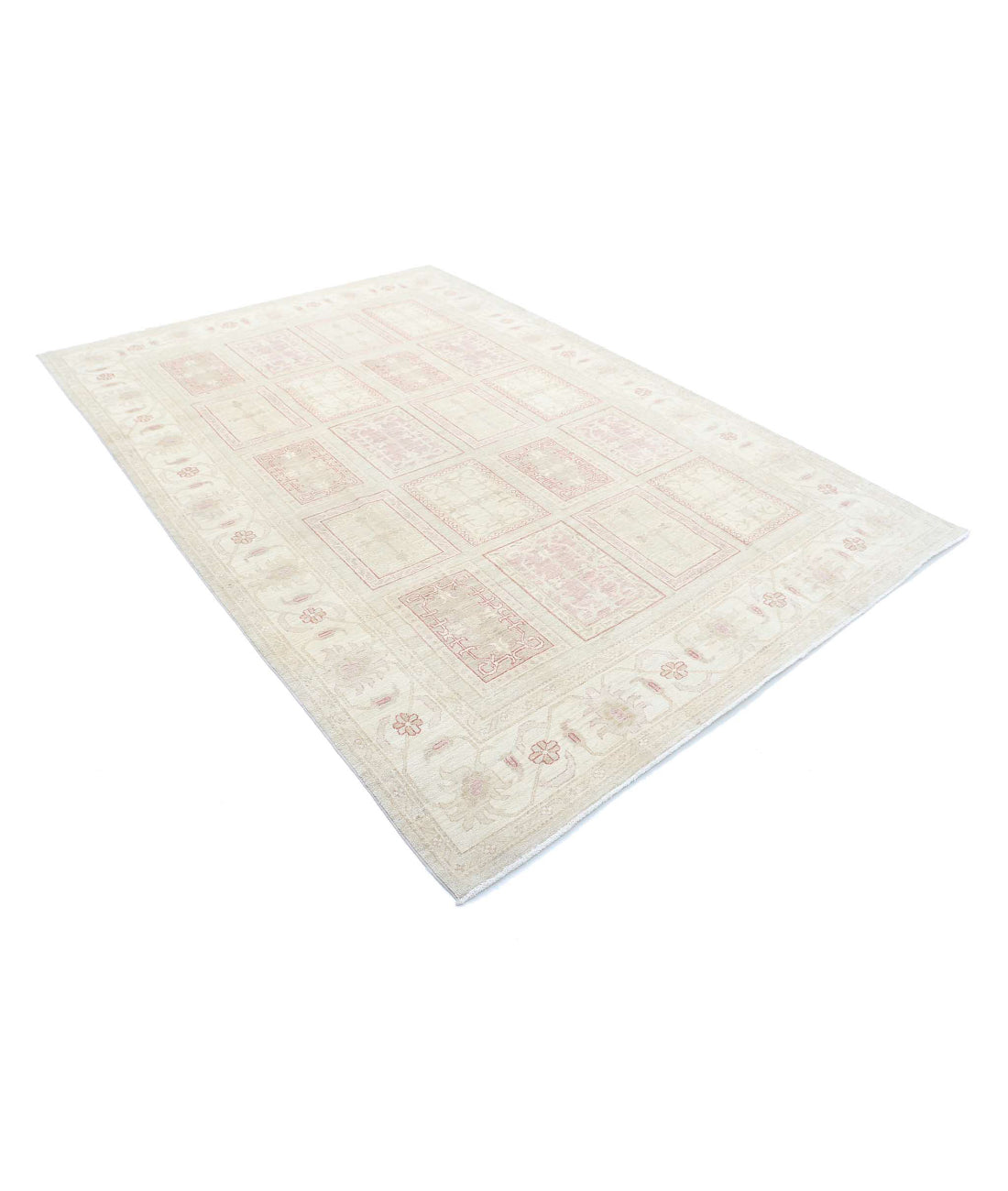 Bakhtiari 6'4'' X 9'3'' Hand-Knotted Wool Rug 6'4'' x 9'3'' (190 X 278) / Taupe / Ivory