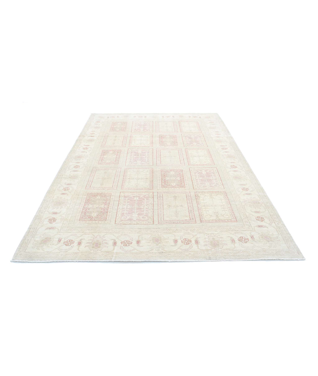 Bakhtiari 6'4'' X 9'3'' Hand-Knotted Wool Rug 6'4'' x 9'3'' (190 X 278) / Taupe / Ivory