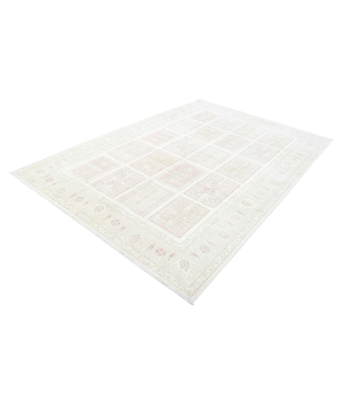 Bakhtiari 6'7'' X 9'8'' Hand-Knotted Wool Rug 6'7'' x 9'8'' (198 X 290) / Ivory / Taupe