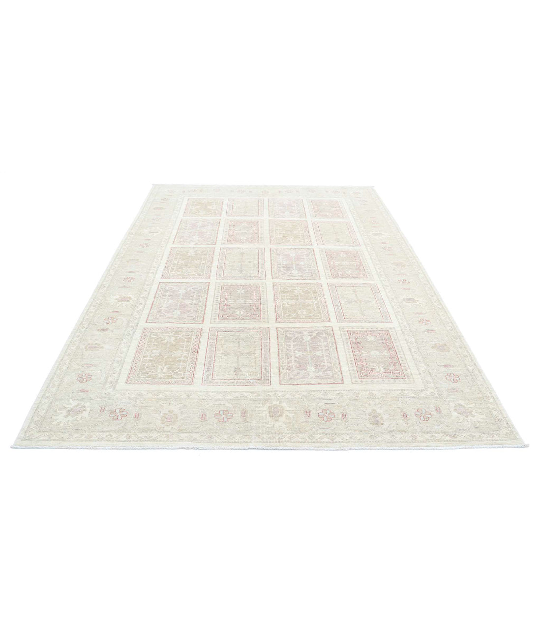 Bakhtiari 6'7'' X 9'8'' Hand-Knotted Wool Rug 6'7'' x 9'8'' (198 X 290) / Ivory / Taupe