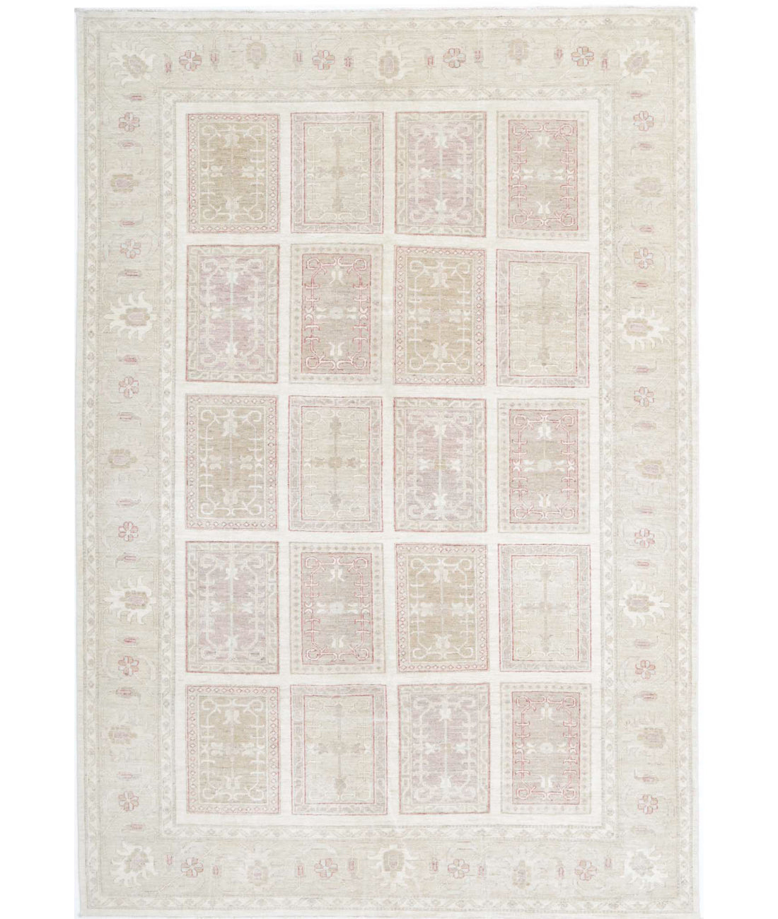 Bakhtiari 6'7'' X 9'8'' Hand-Knotted Wool Rug 6'7'' x 9'8'' (198 X 290) / Ivory / Taupe