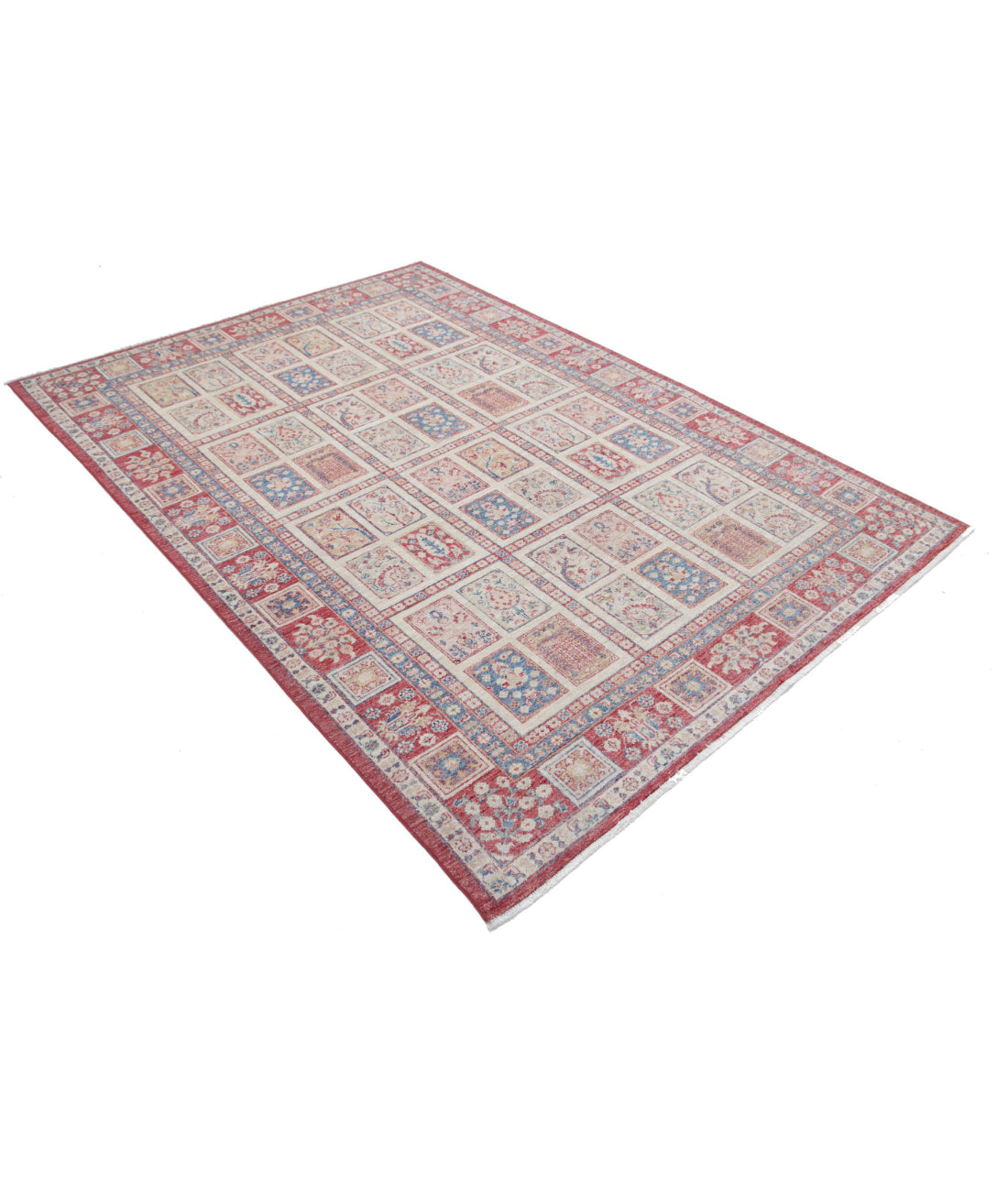 Bakhtiari 5'6'' X 7'10'' Hand-Knotted Wool Rug 5'6'' x 7'10'' (165 X 235) / Multi / Red