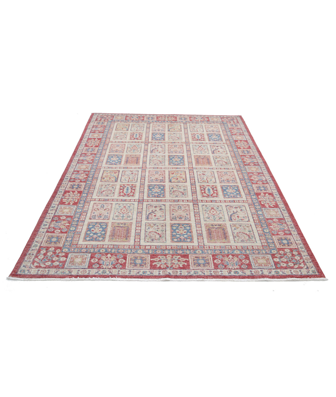 Bakhtiari 5'6'' X 7'10'' Hand-Knotted Wool Rug 5'6'' x 7'10'' (165 X 235) / Multi / Red