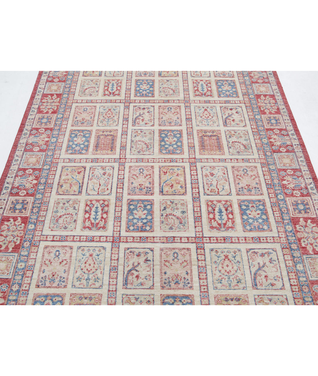 Bakhtiari 5'6'' X 7'10'' Hand-Knotted Wool Rug 5'6'' x 7'10'' (165 X 235) / Multi / Red