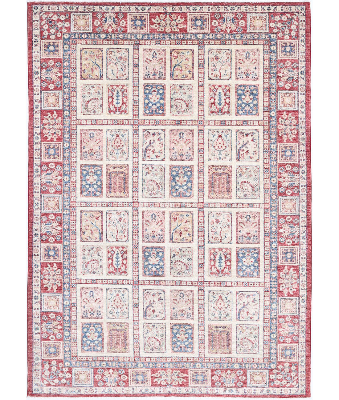 Bakhtiari 5'6'' X 7'10'' Hand-Knotted Wool Rug 5'6'' x 7'10'' (165 X 235) / Multi / Red