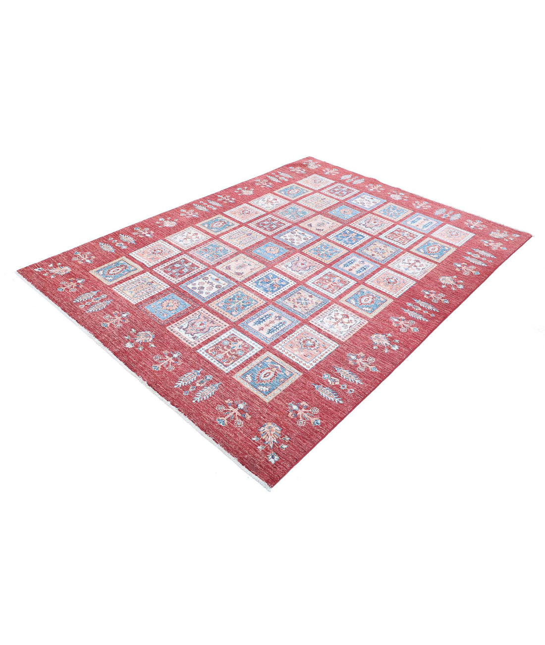 Bakhtiari 5'6'' X 7'6'' Hand-Knotted Wool Rug 5'6'' x 7'6'' (165 X 225) / Red / Red