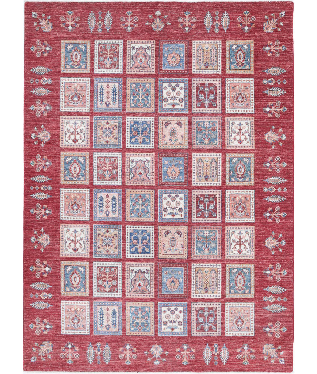 Bakhtiari 5'6'' X 7'6'' Hand-Knotted Wool Rug 5'6'' x 7'6'' (165 X 225) / Red / Red