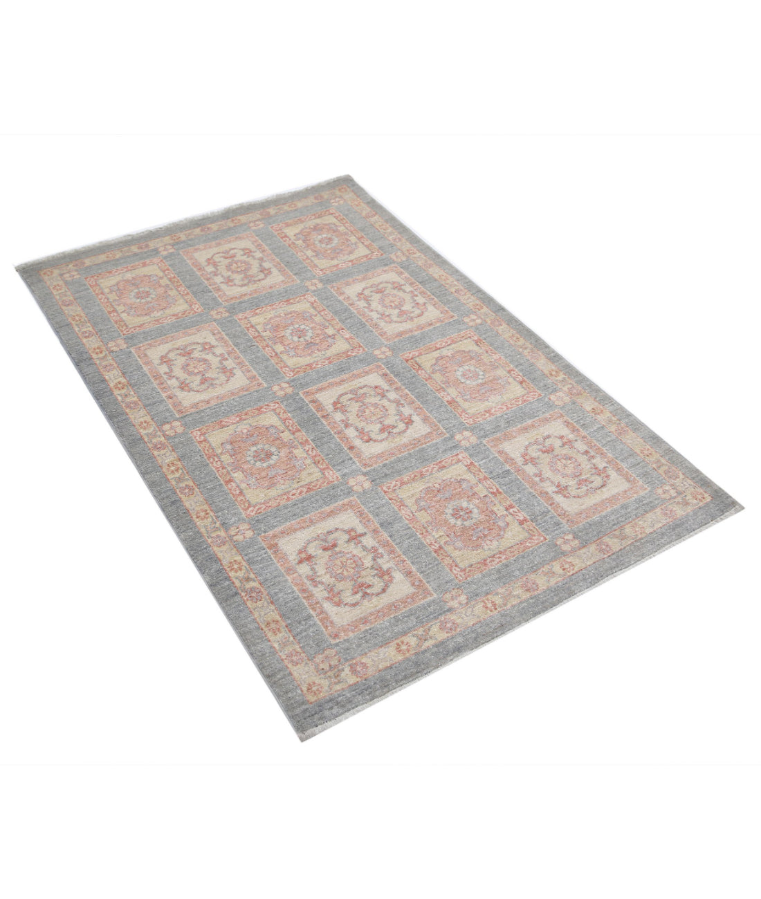 Bakhtiari 3'2'' X 4'9'' Hand-Knotted Wool Rug 3'2'' x 4'9'' (95 X 143) / Grey / Grey