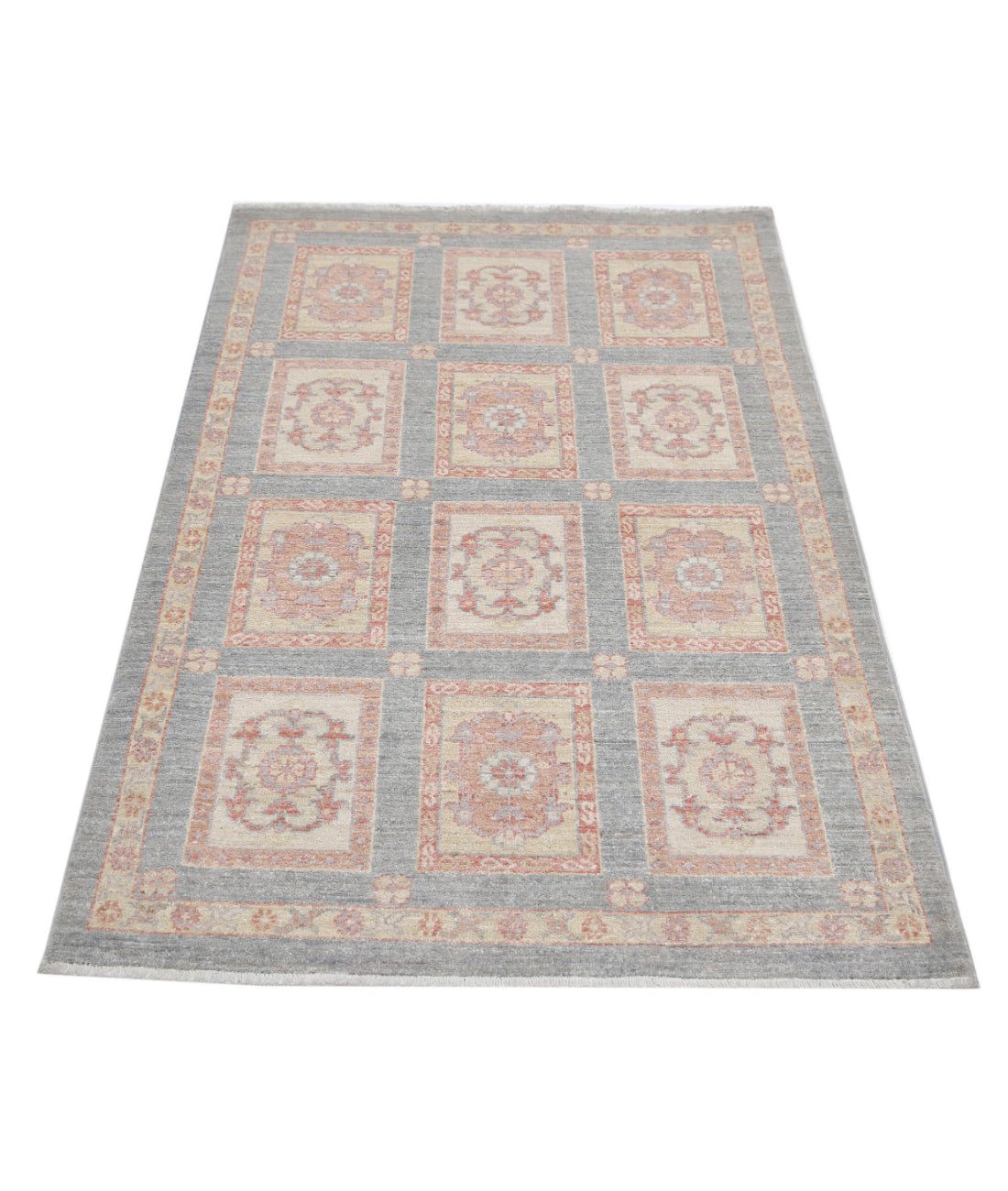 Bakhtiari 3'2'' X 4'9'' Hand-Knotted Wool Rug 3'2'' x 4'9'' (95 X 143) / Grey / Grey