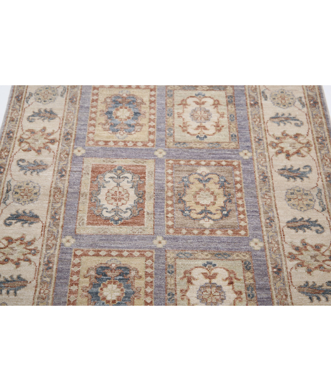 Bakhtiari 3'0'' X 5'0'' Hand-Knotted Wool Rug 3'0'' x 5'0'' (90 X 150) / Grey / Ivory