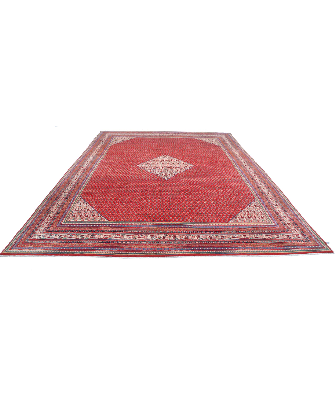 Mir-Saraband 10'2'' X 13'9'' Hand-Knotted Wool Rug 10'2'' x 13'9'' (305 X 413) / Red / Ivory