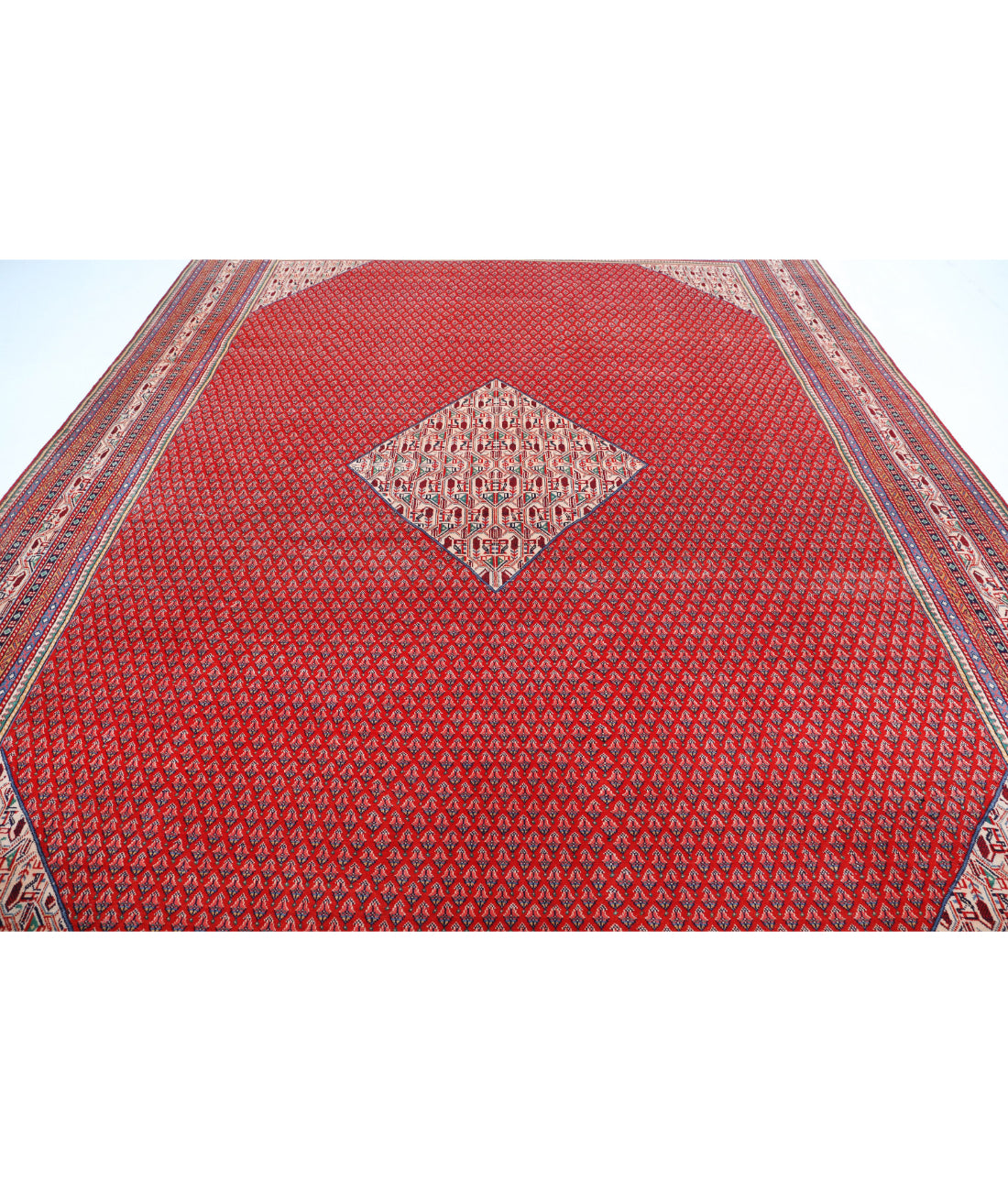 Mir-Saraband 10'2'' X 13'9'' Hand-Knotted Wool Rug 10'2'' x 13'9'' (305 X 413) / Red / Ivory