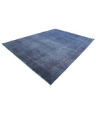 Overdye 9'9'' X 13'3'' Hand-Knotted Wool Rug 9'9'' x 13'3'' (293 X 398) / Blue / Blue