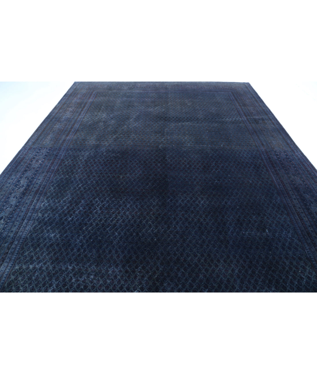 Overdye 9'9'' X 13'3'' Hand-Knotted Wool Rug 9'9'' x 13'3'' (293 X 398) / Blue / Blue