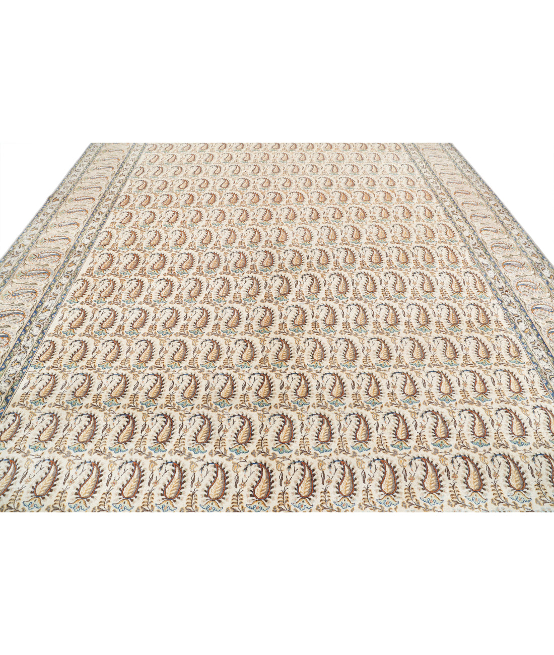 Mir-Saraband 10'6'' X 13'4'' Hand-Knotted Wool Rug 10'6'' x 13'4'' (315 X 400) / Ivory / Brown