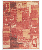 Hand Knotted Abstract Wool Rug 8' 10" X 11' 9" 8' 10" X 11' 9" (269 X 358) / Red / Rust