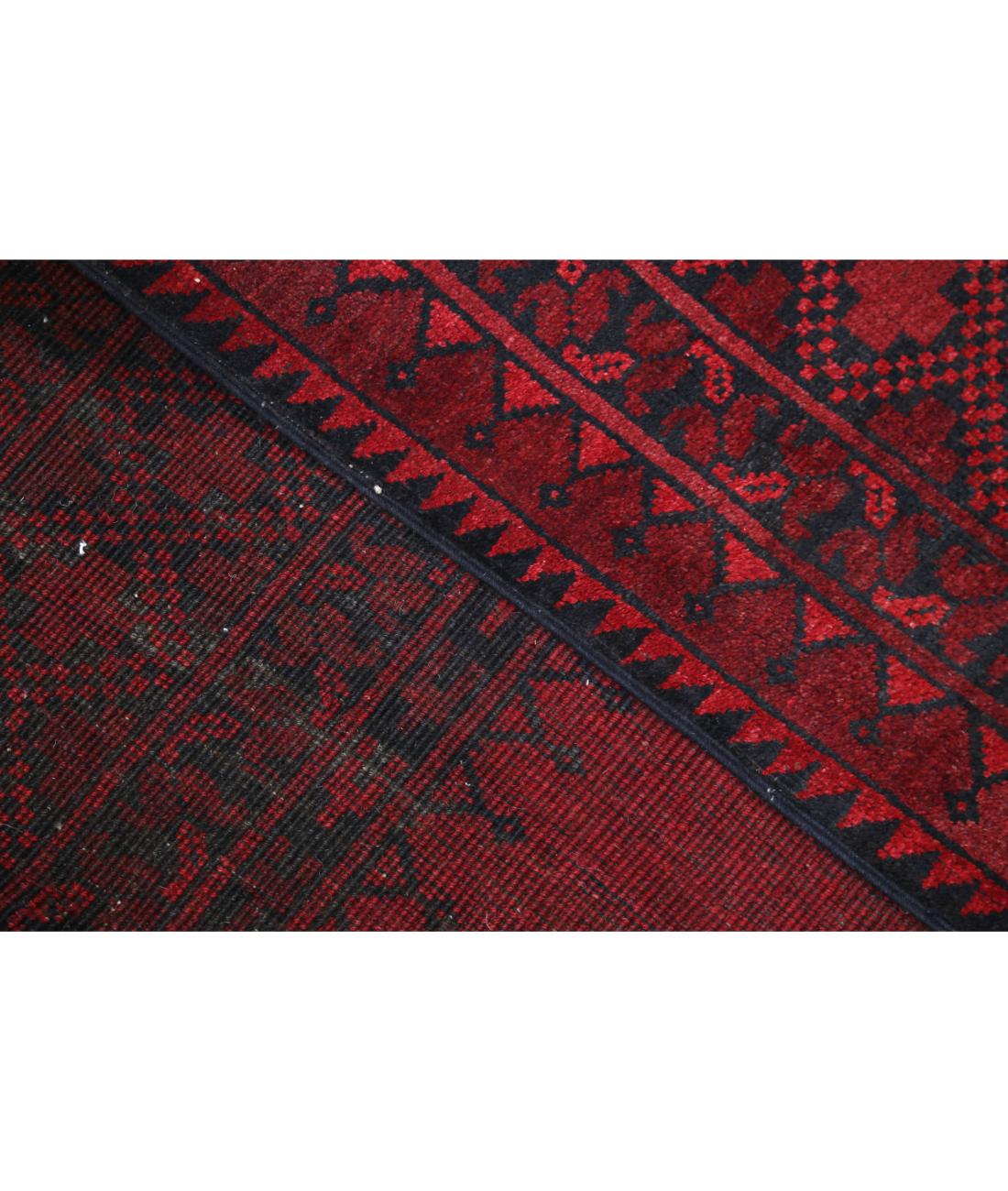 Afghan 8' 2" X 10' 11" Hand-Knotted Wool Rug 8' 2" X 10' 11" (249 X 333) / Red / Black