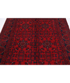 Afghan 5' 6" X 7' 5" Hand-Knotted Wool Rug 5' 6" X 7' 5" (168 X 226) / Red / Blue